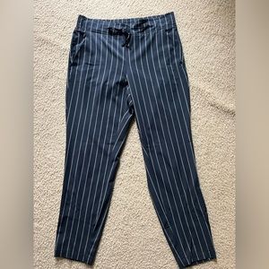 Athleta pants, navy pinstripe, size 6